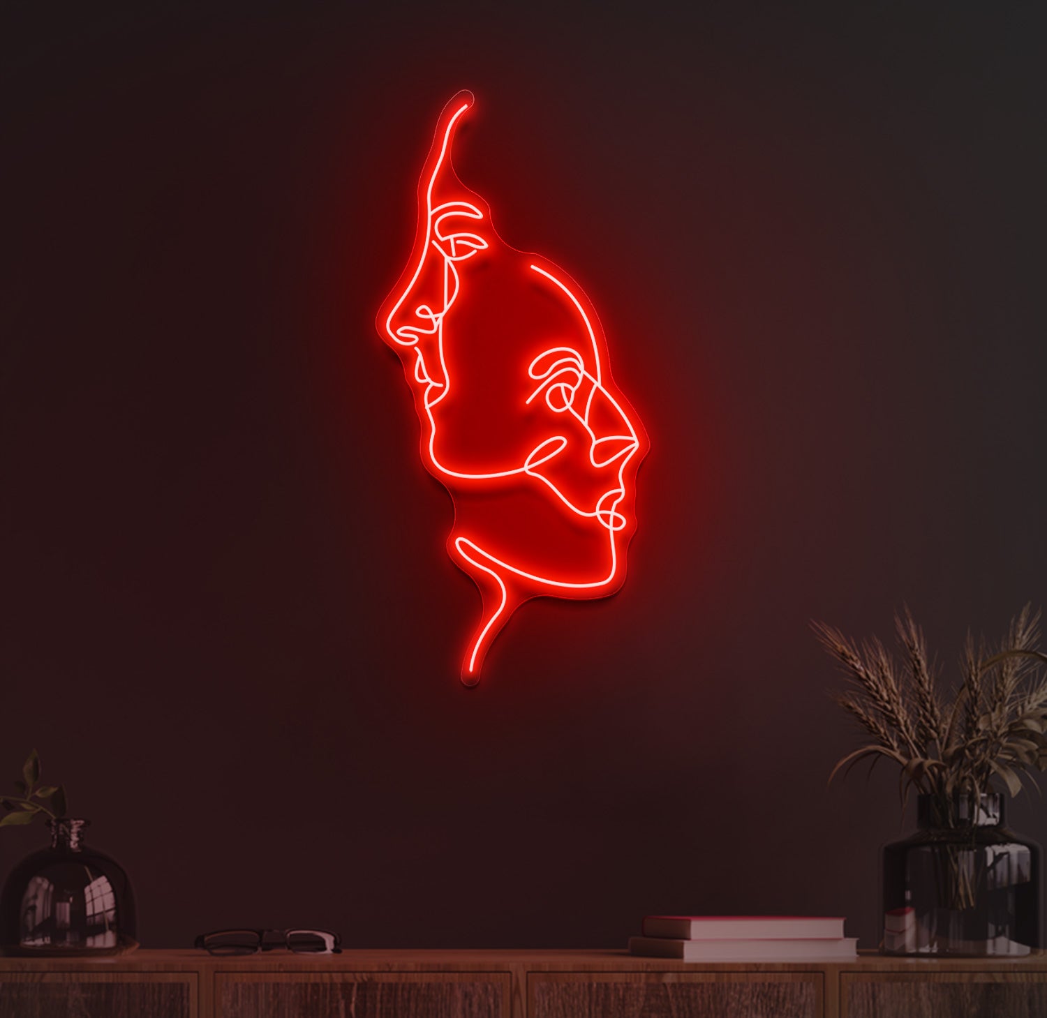 Two Face Neon Sign