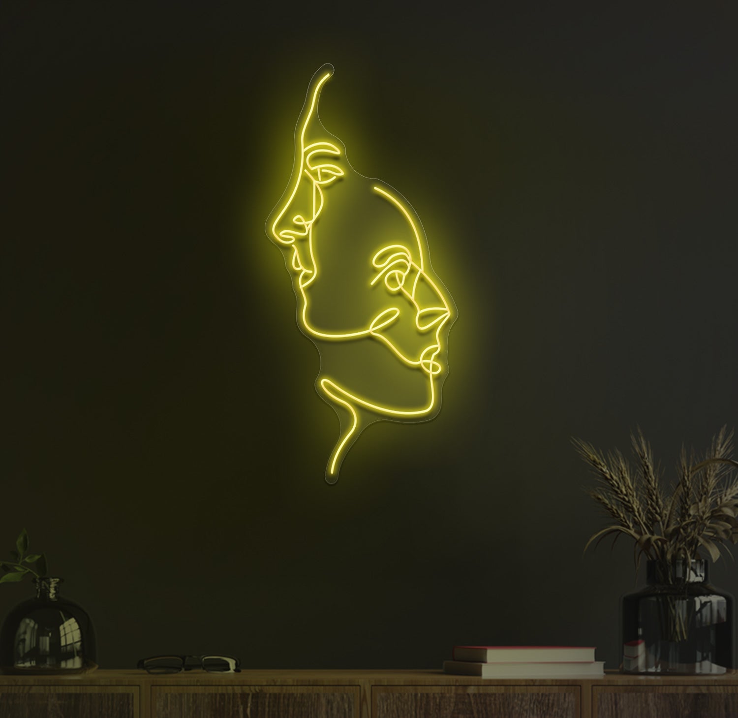 Two Face Neon Sign